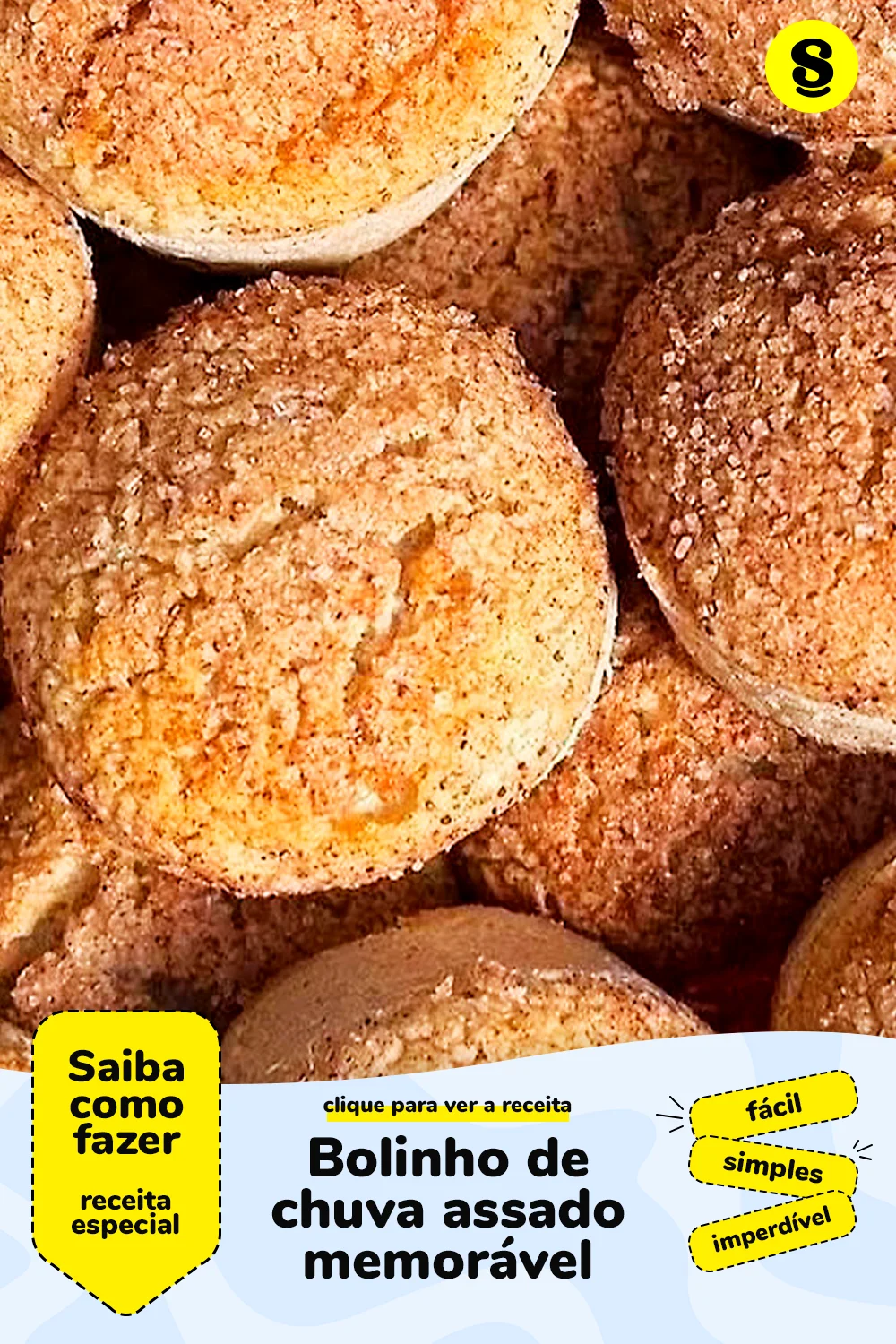 Receita de bolinho de chuva assado