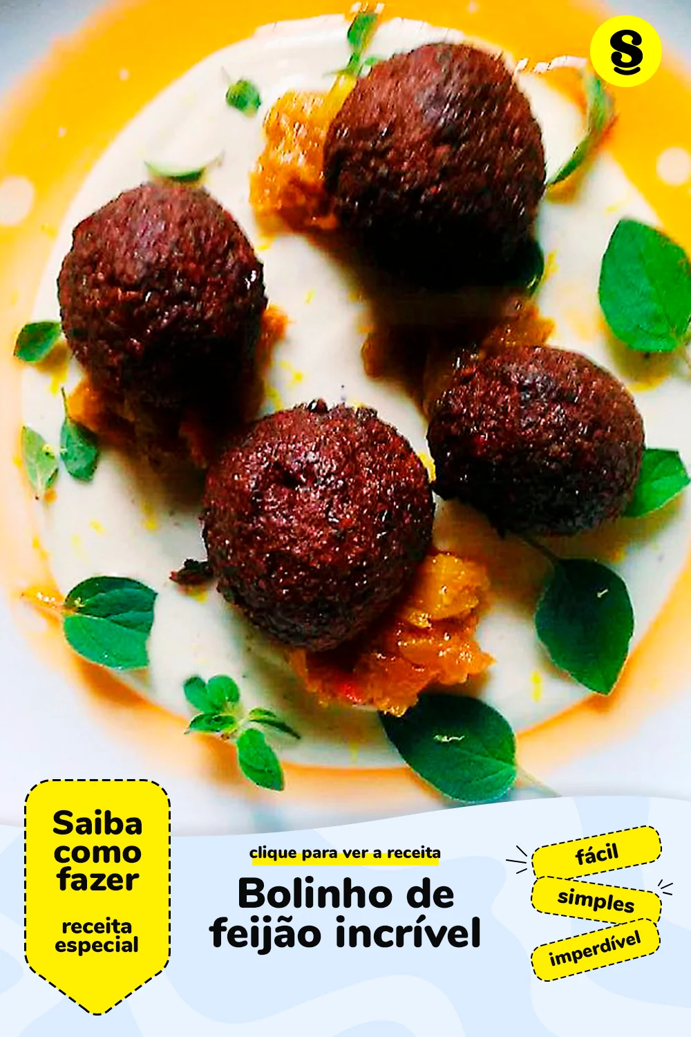 Receita de bolinho de feijão