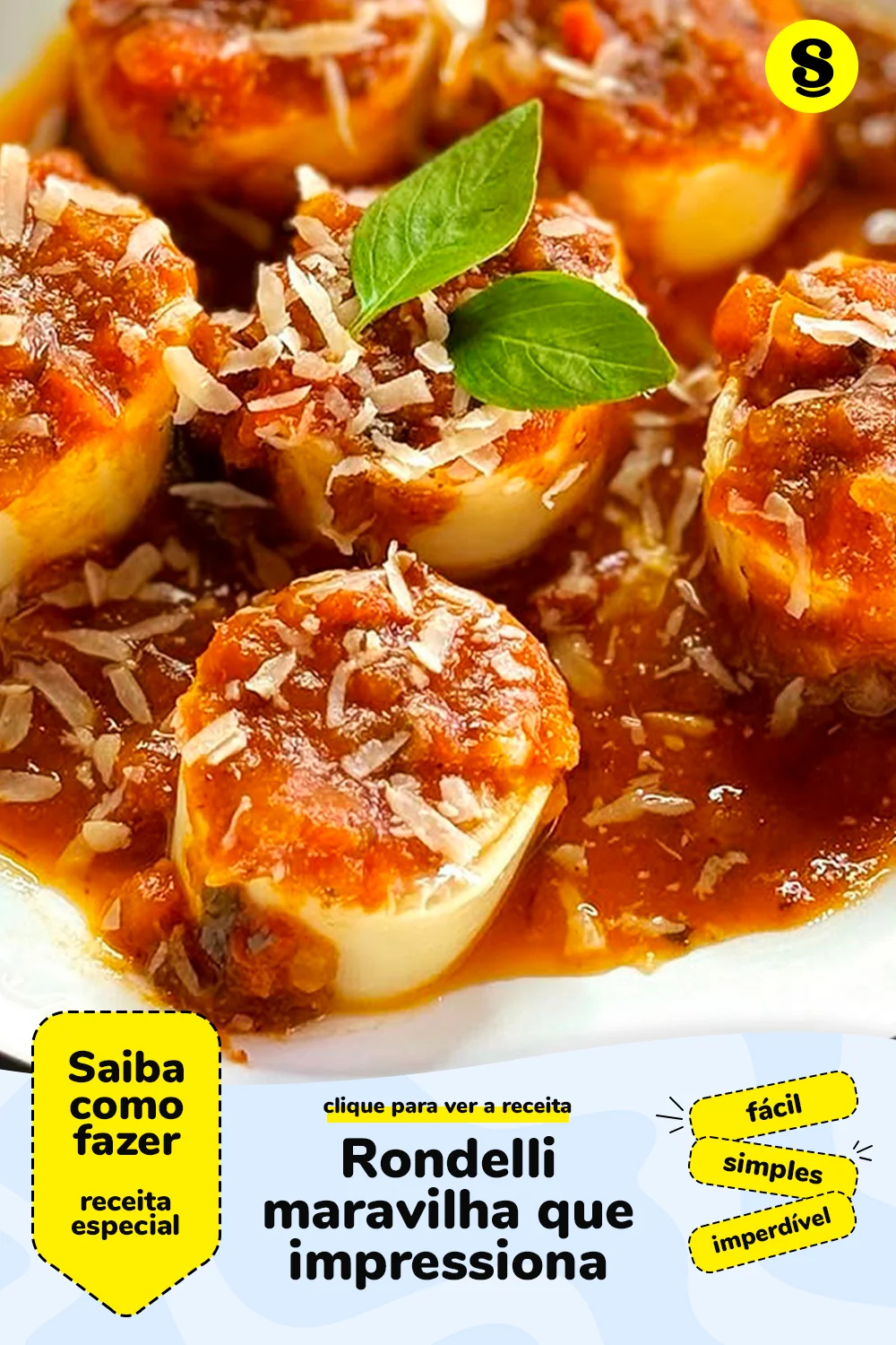 Receita de rondelli maravilha