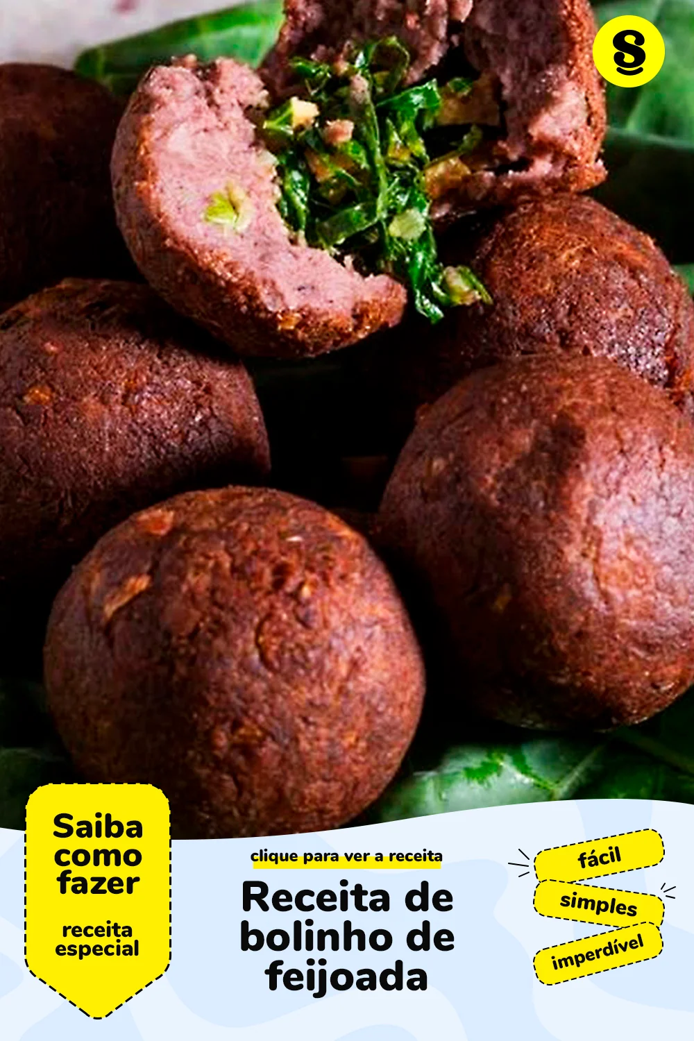 Receita de bolinho de feijoada
