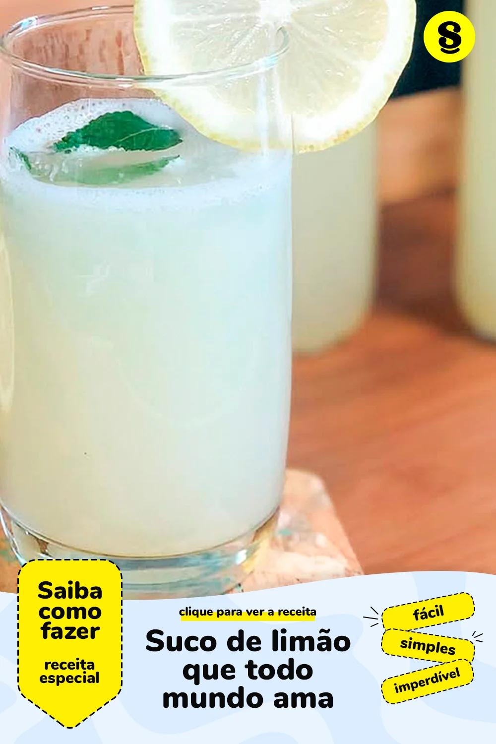 Receita de suco de limão
