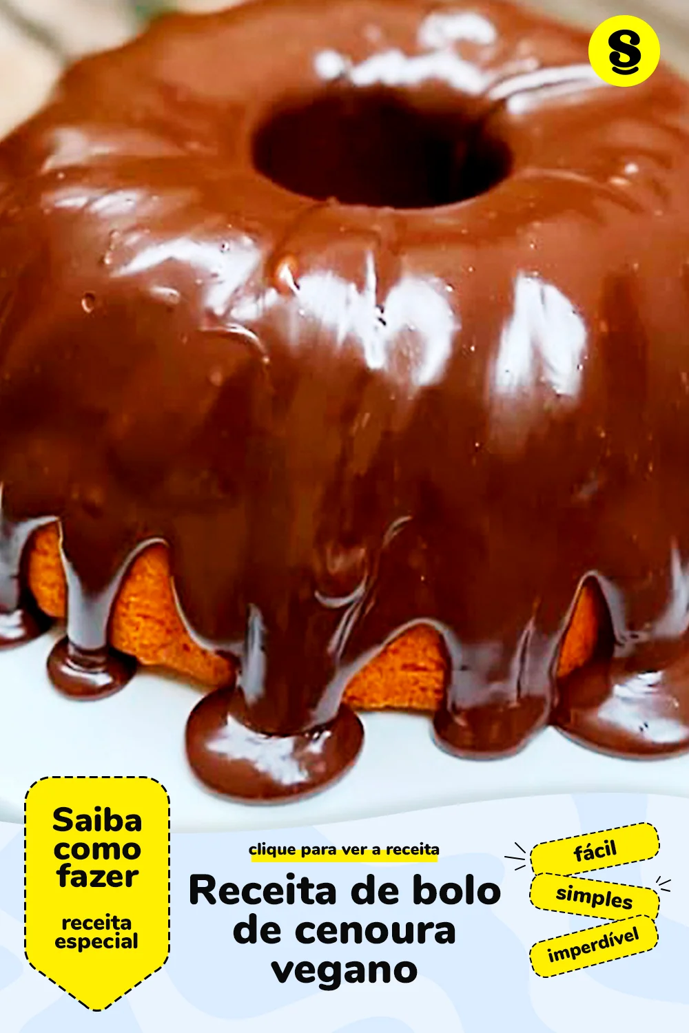Receita de bolo de cenoura vegano