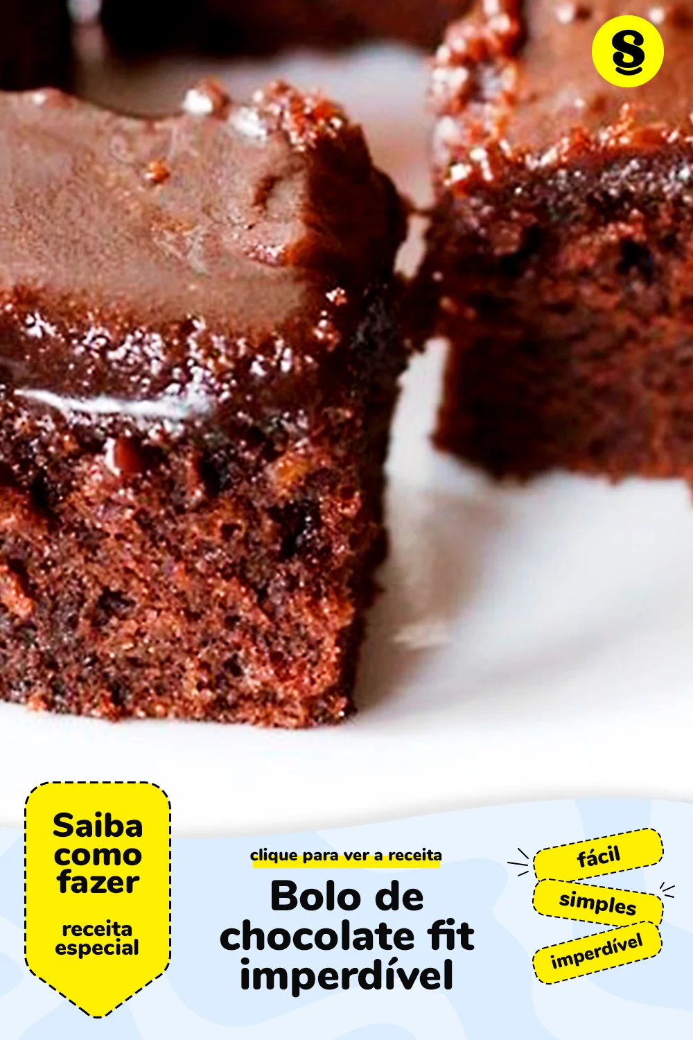 Receita de bolo de chocolate fit