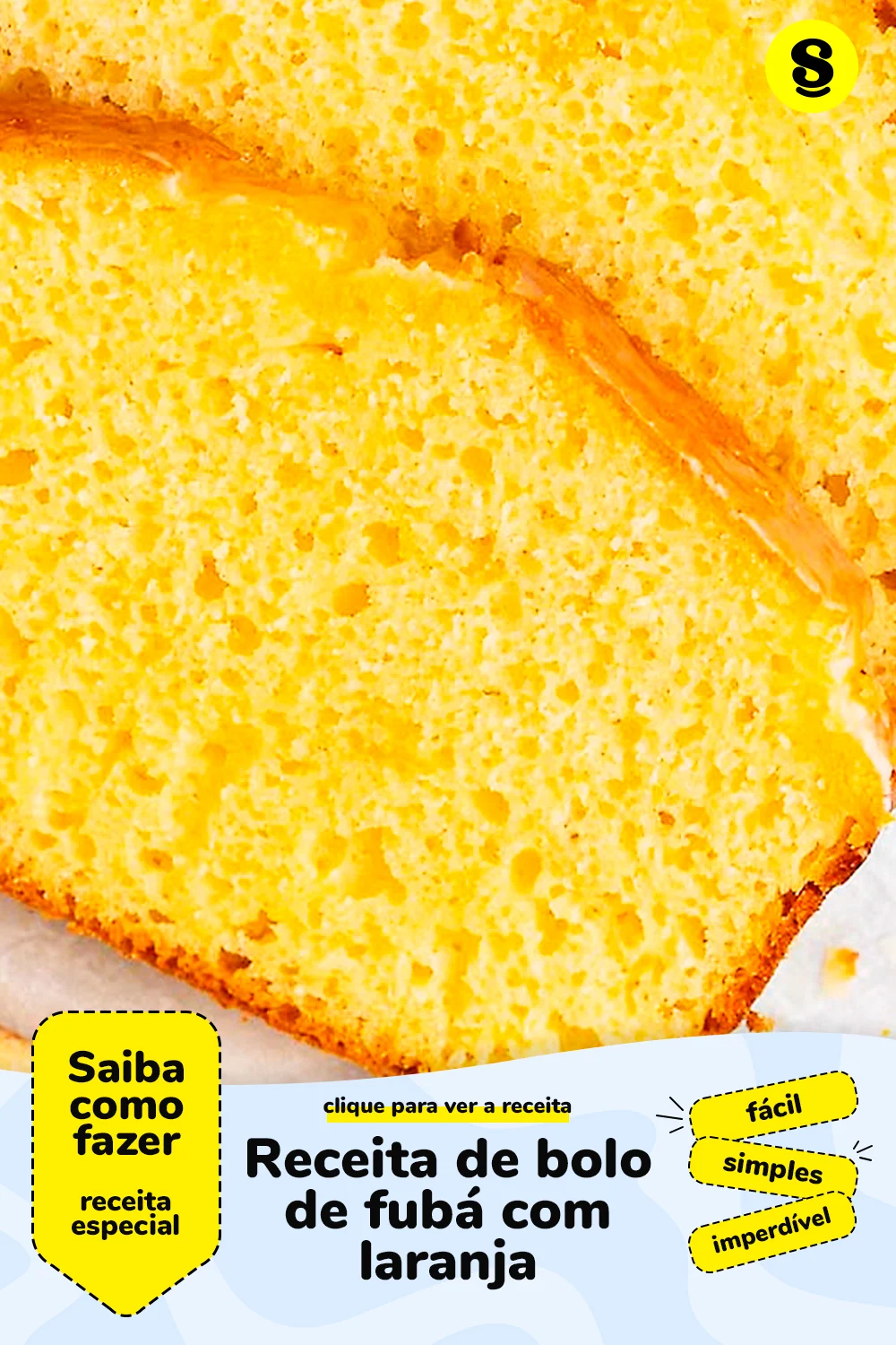 Receita de bolo de fubá com laranja