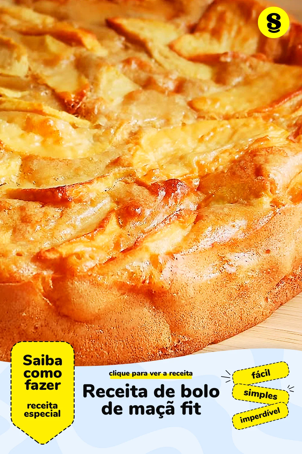 Receita de bolo de maçã fit