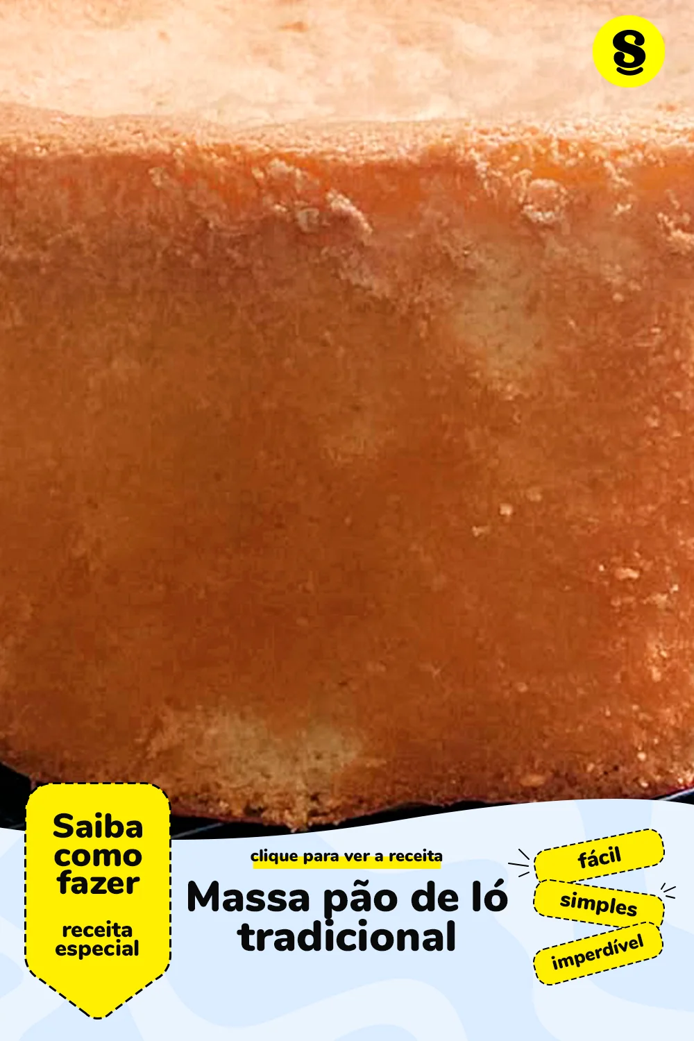 Receita de massa pão de ló