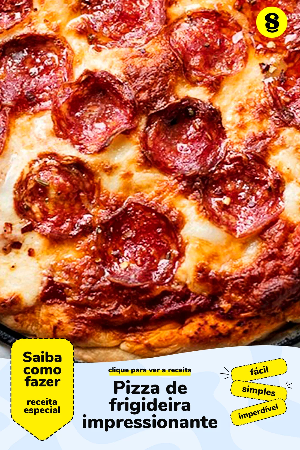 Receita de pizza de frigideira