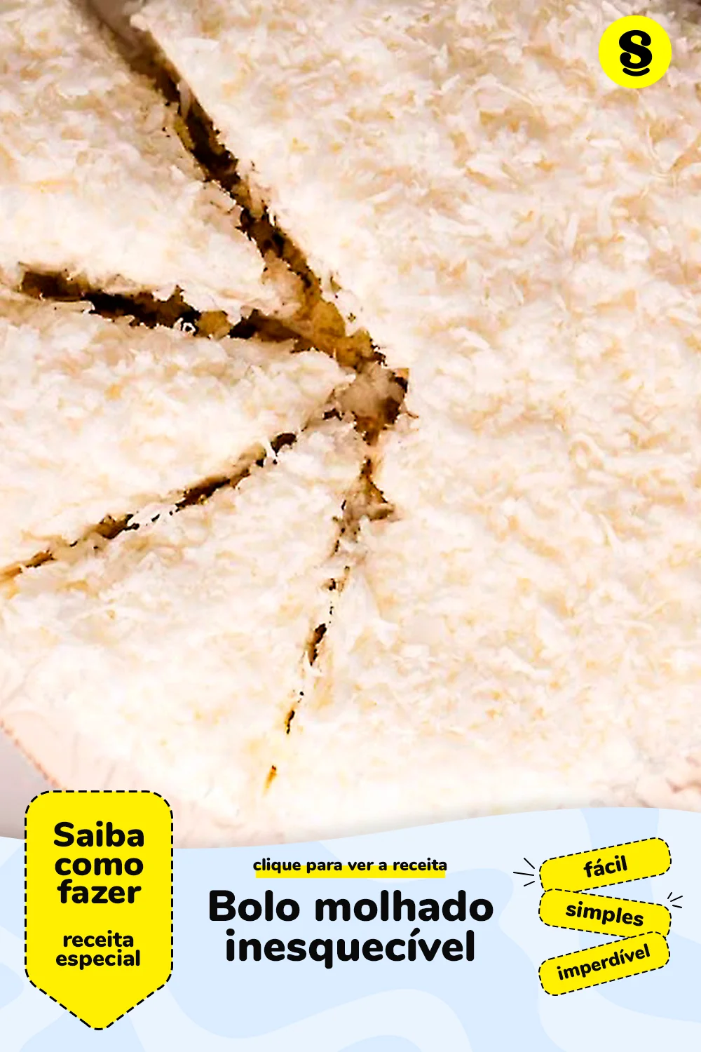 Receita de bolo molhado