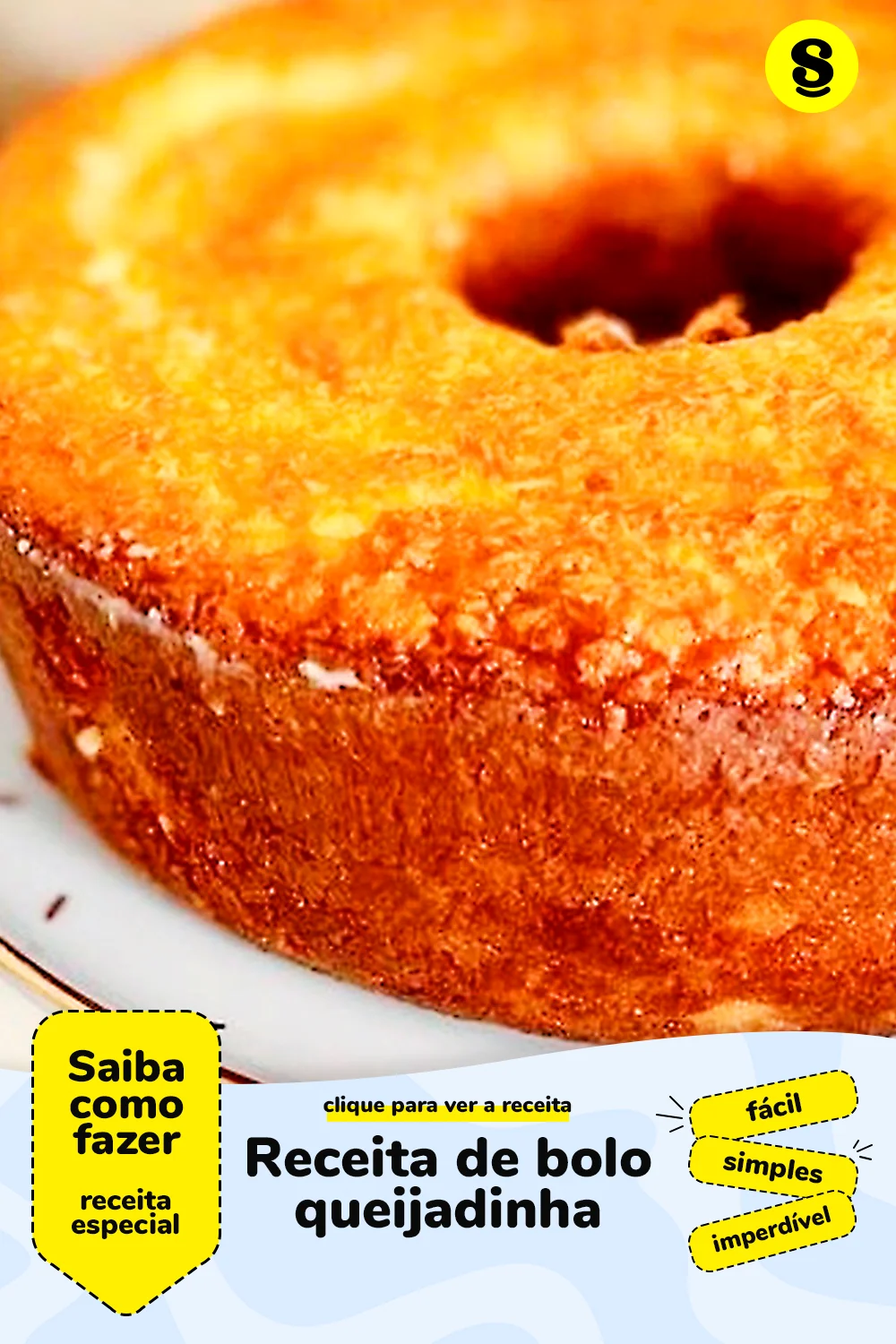 Receita de bolo queijadinha