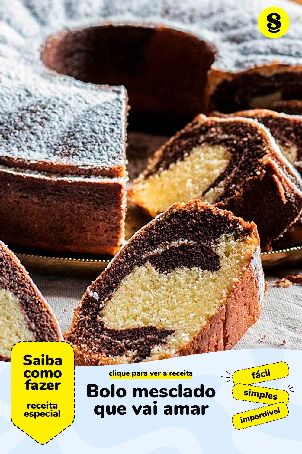 Receita de bolo mesclado