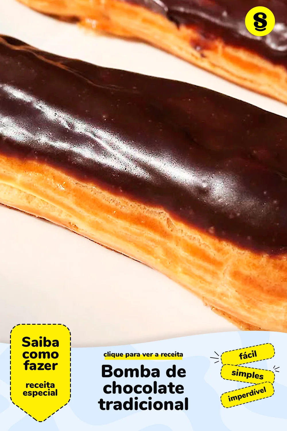 Receita de bomba de chocolate