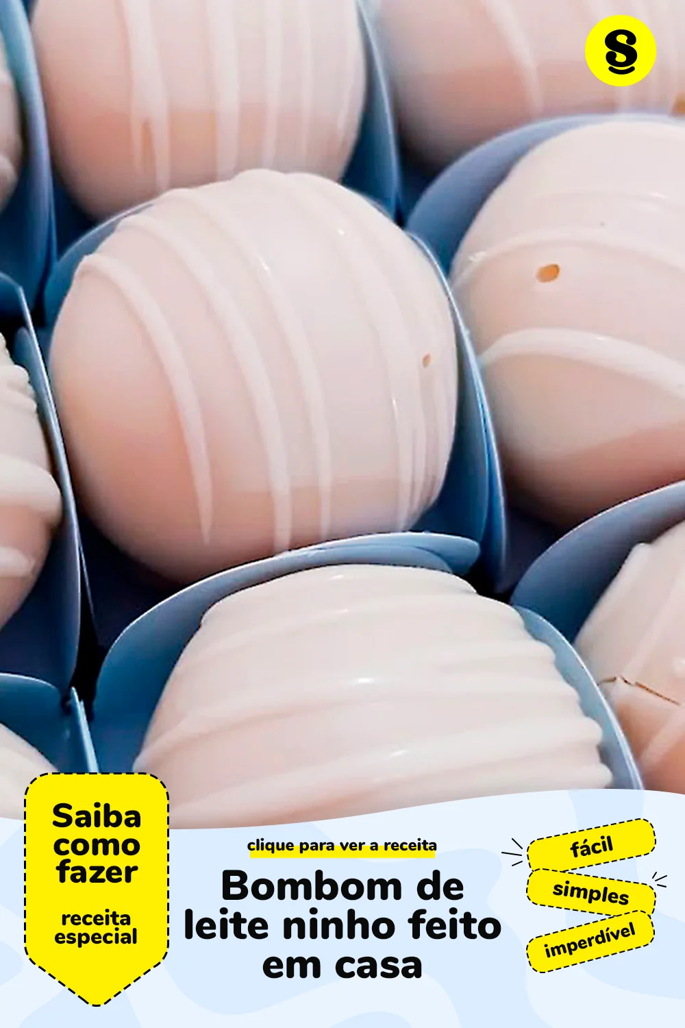 Receita de bombom de leite ninho