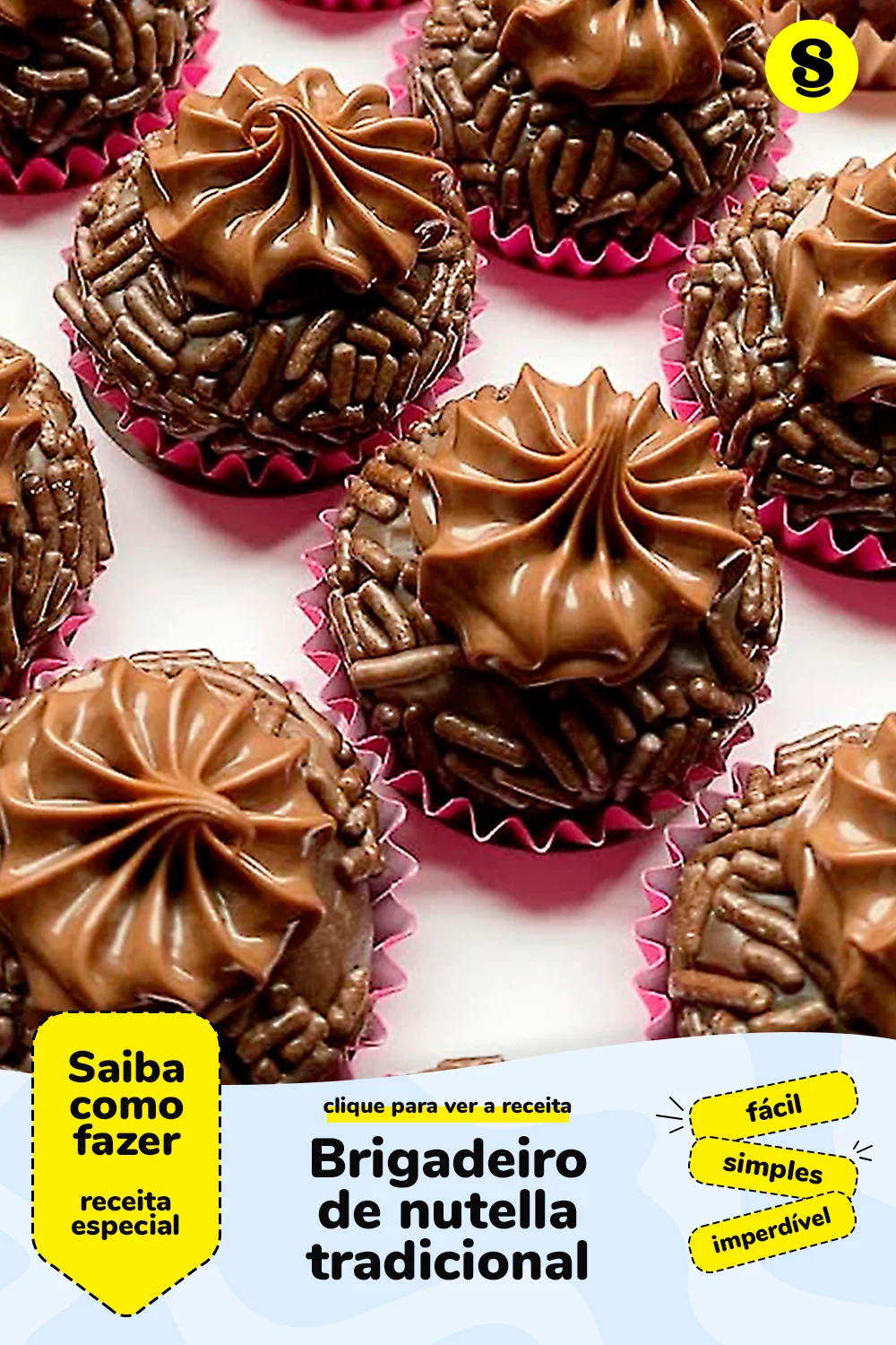 Receita de brigadeiro de nutella