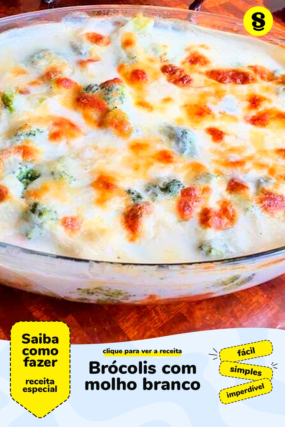 Receita de brócolis com molho branco