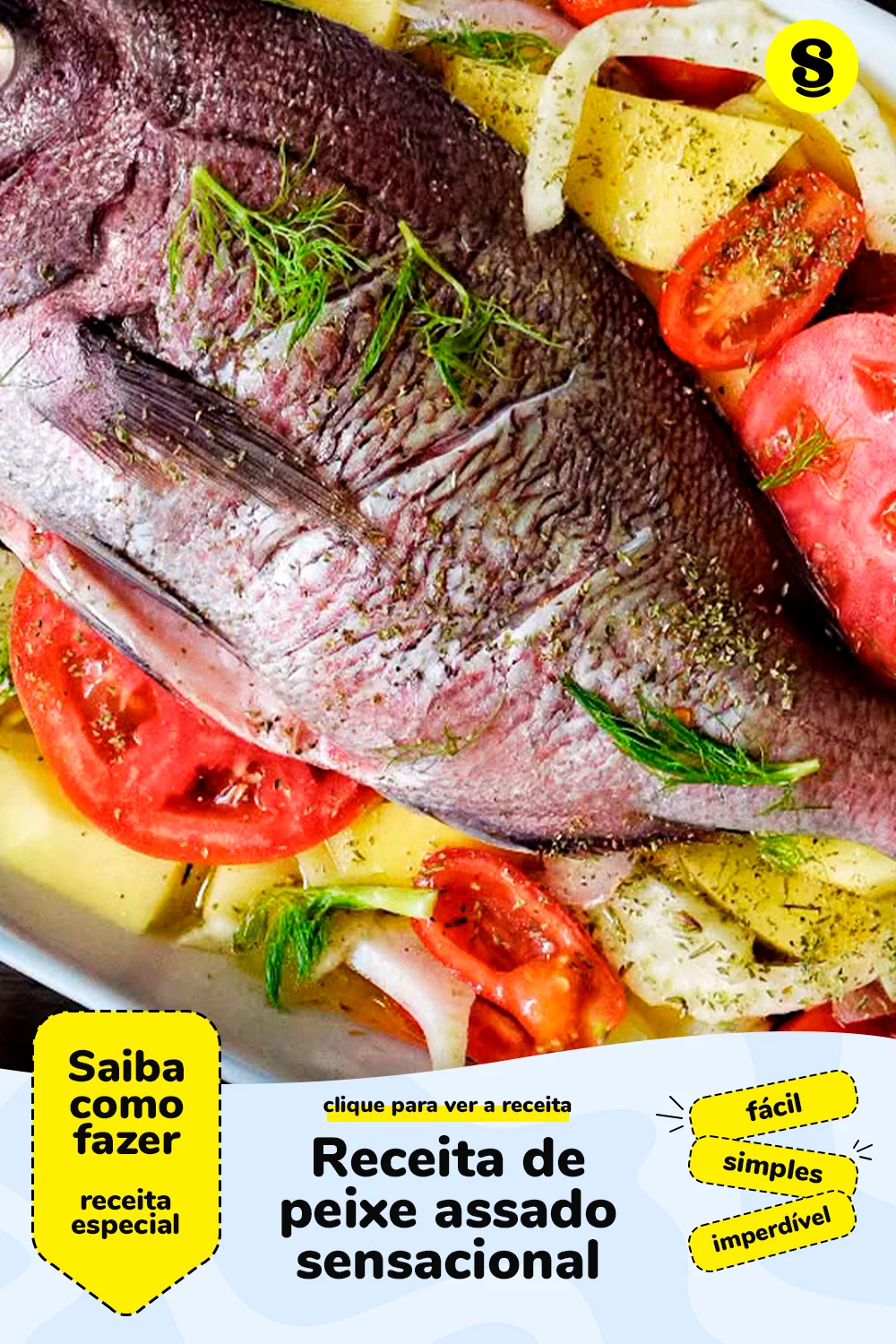 Receita de peixe assado