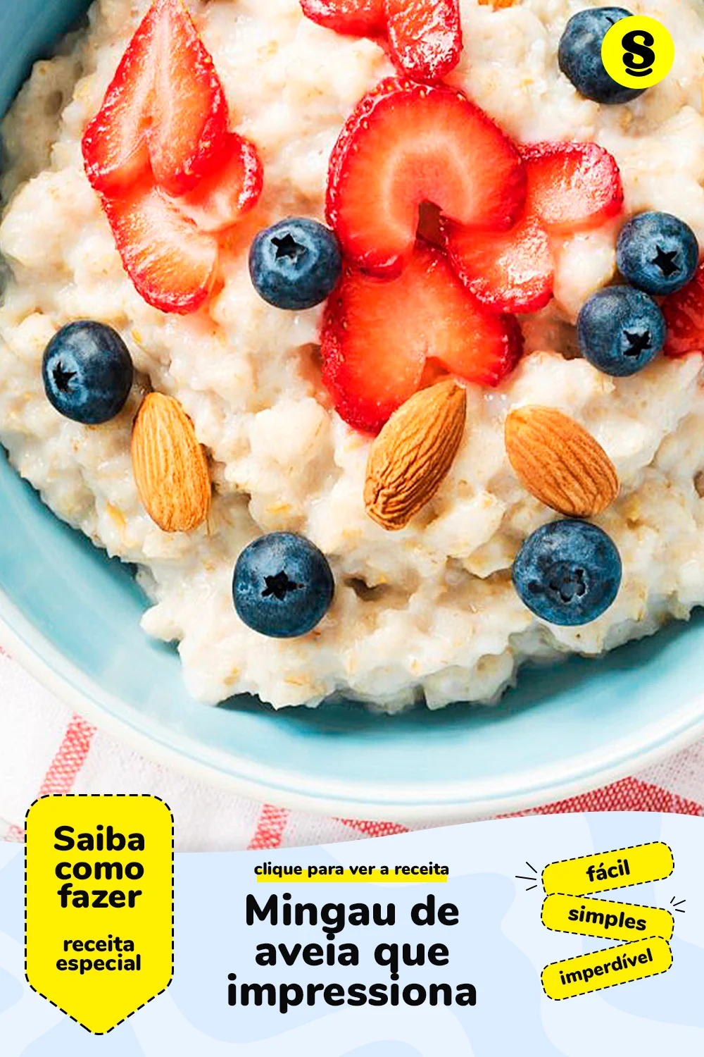 Receita de mingau de aveia