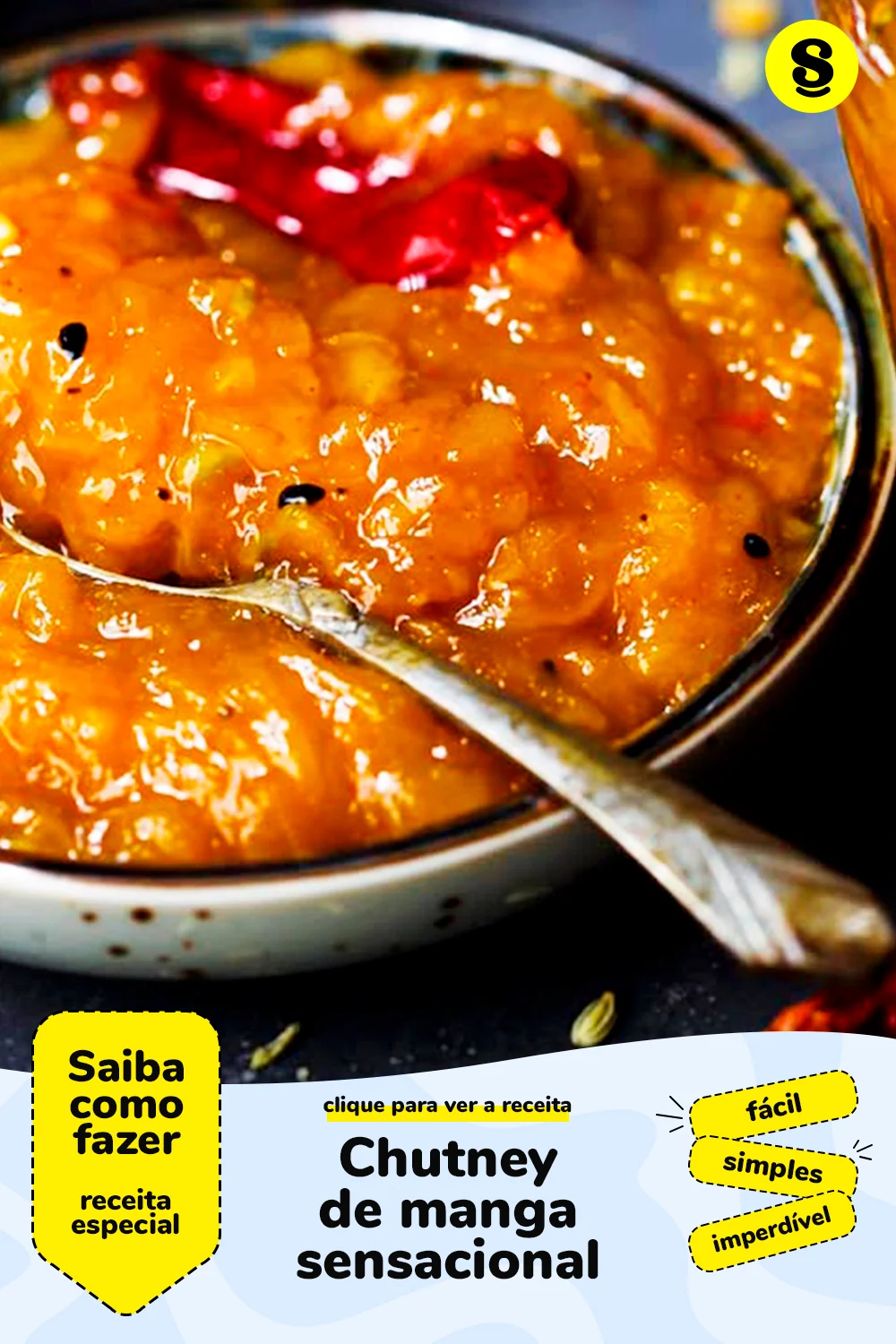 Receita de chutney de manga