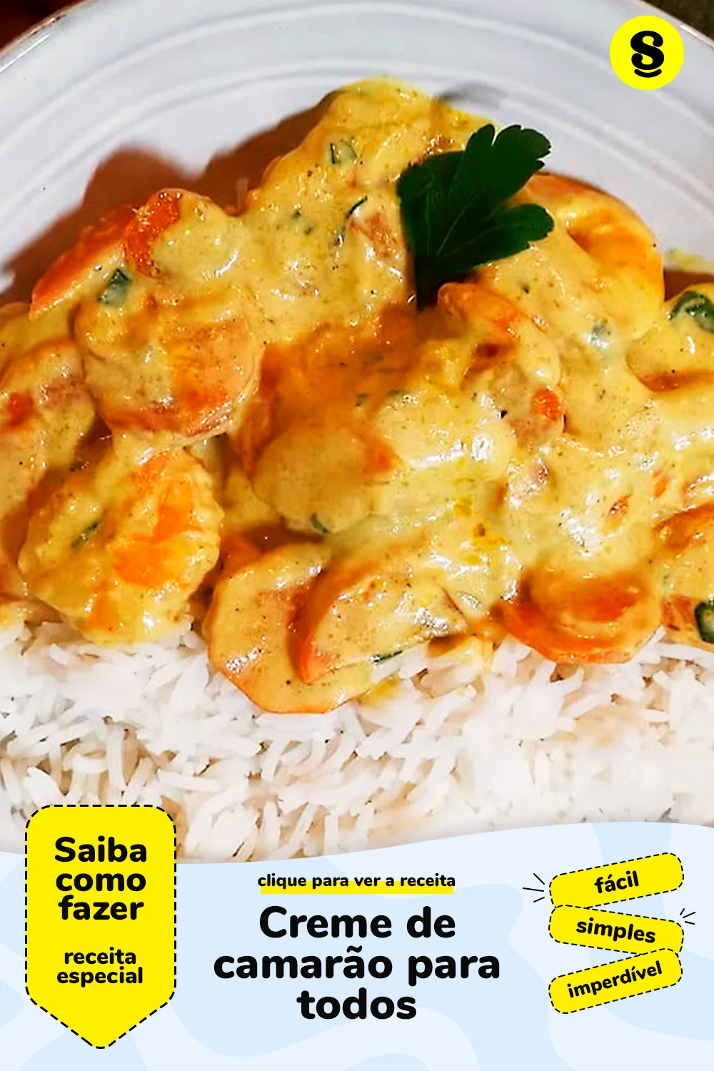 Receita de creme de camarão