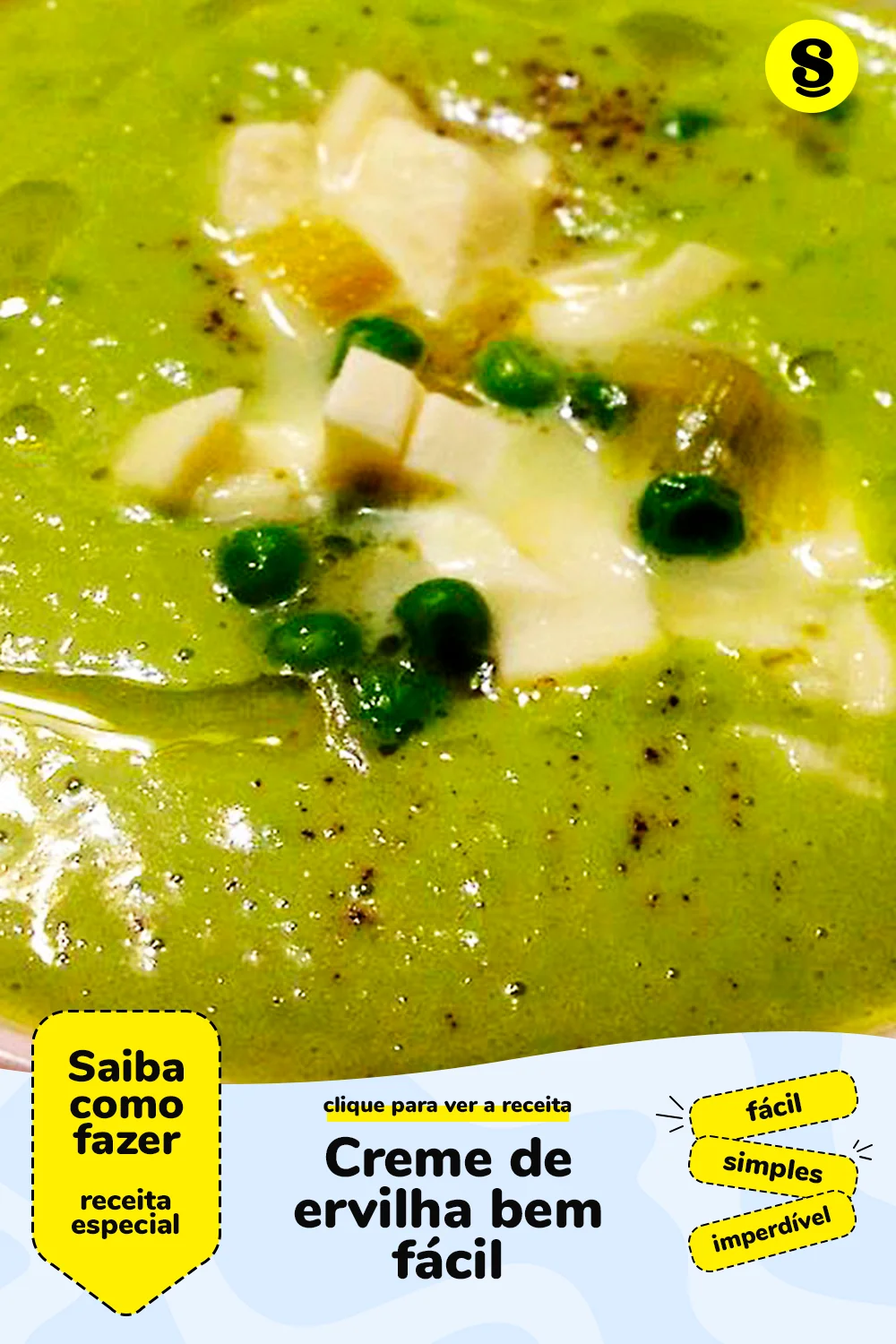 Receita de creme de ervilha