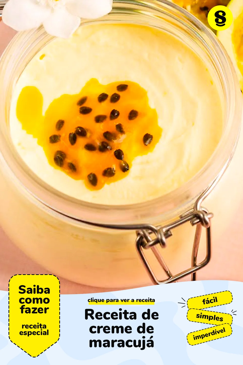 Receita de creme de maracujá