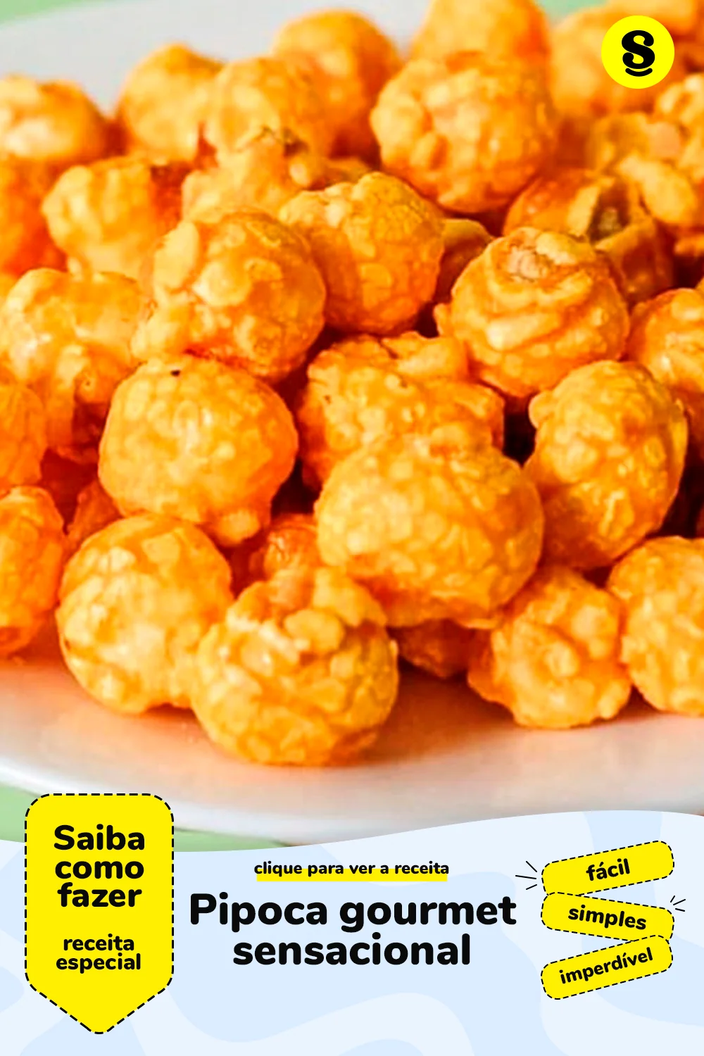 Receita de pipoca gourmet