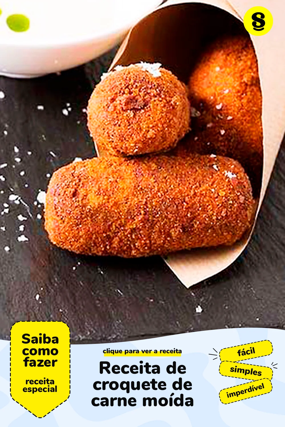 Receita de croquete de carne moída