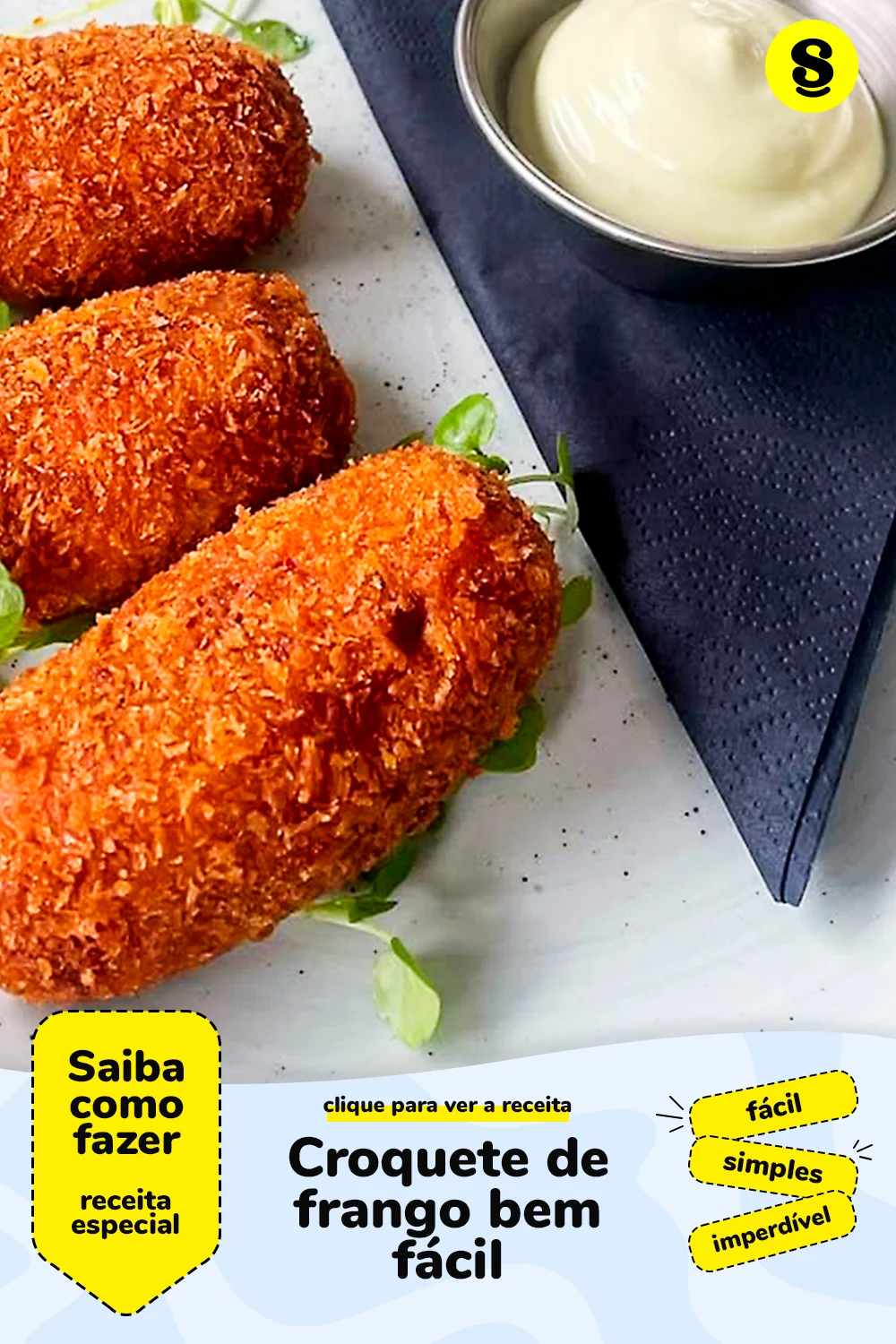 Receita de croquete de frango