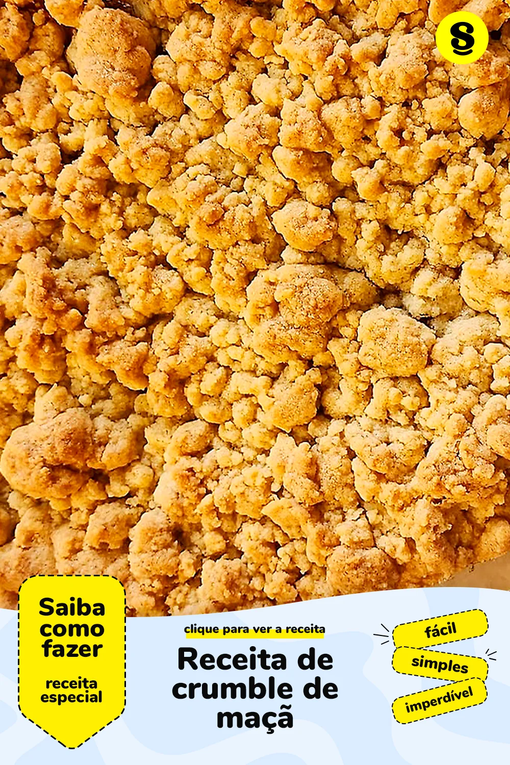 Receita de crumble de maçã