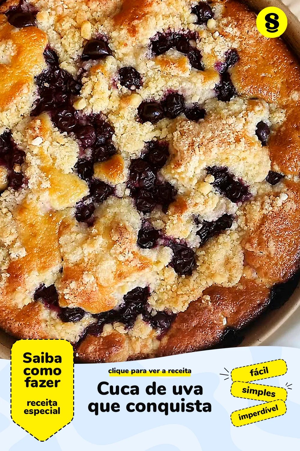 Receita de cuca de uva