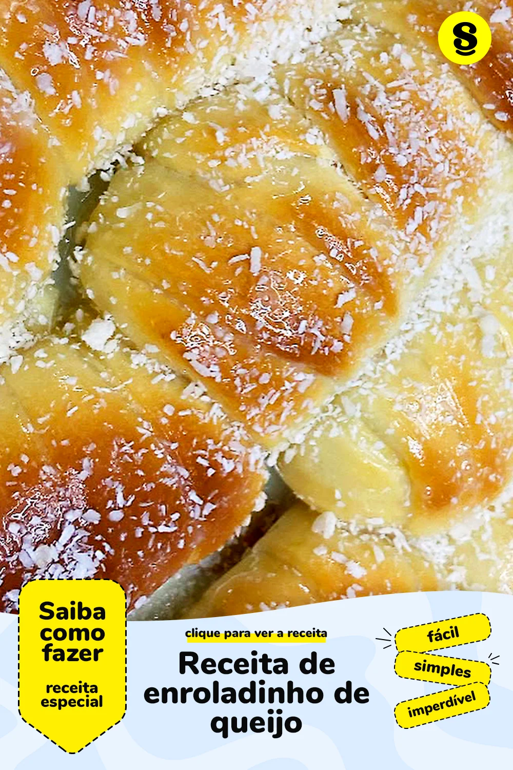Receita de enroladinho de queijo
