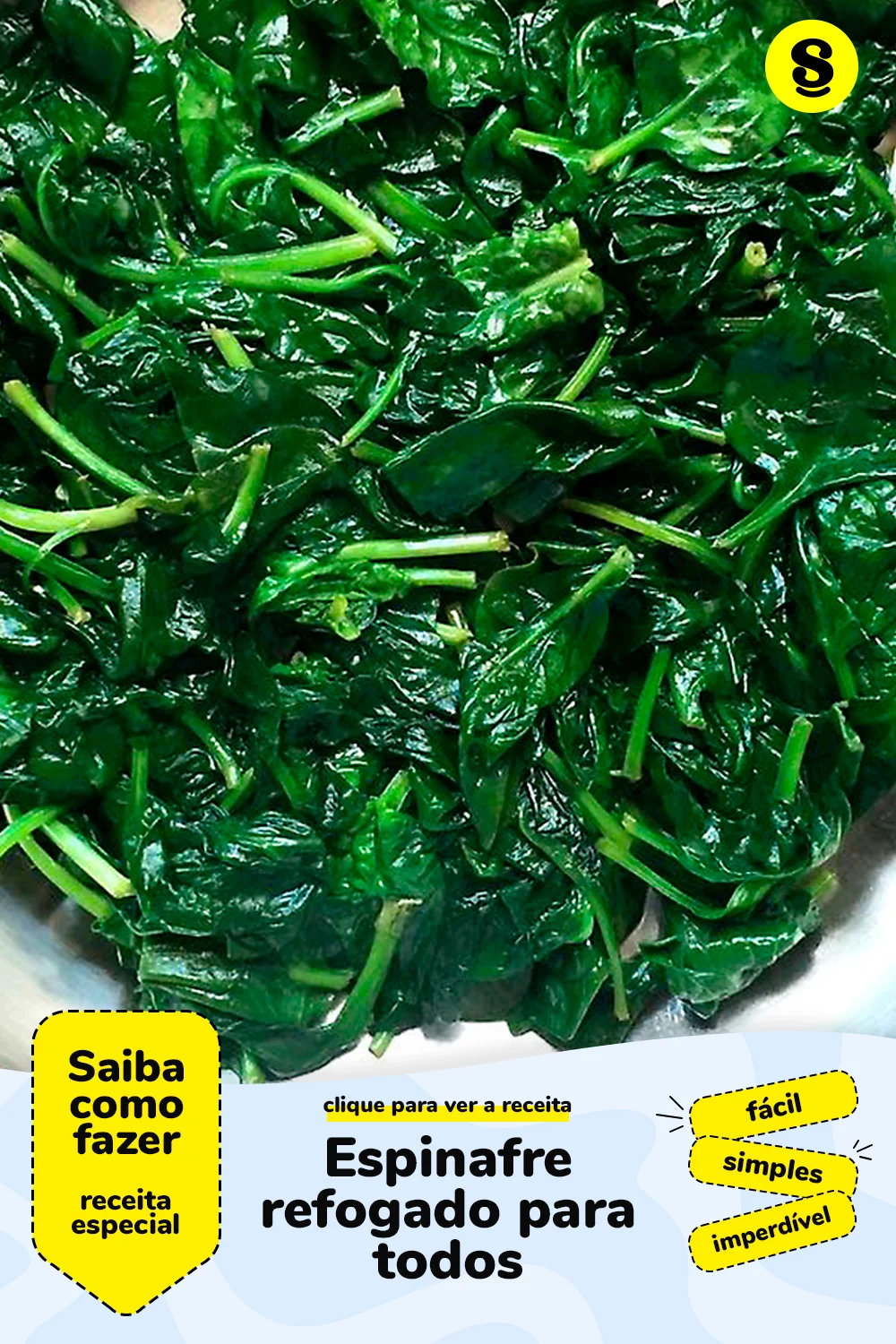 Receita de espinafre refogado