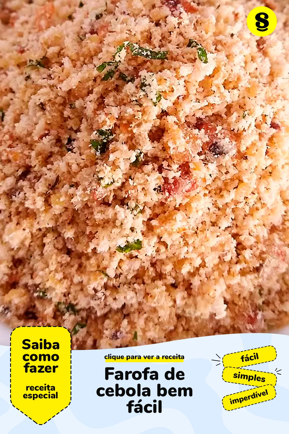 Receita de farofa de cebola