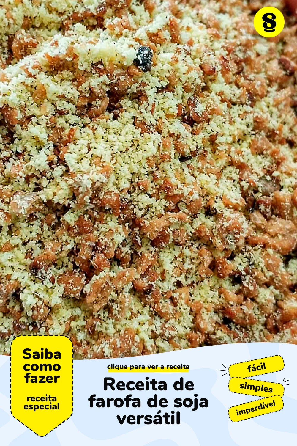 Receita de farofa de soja
