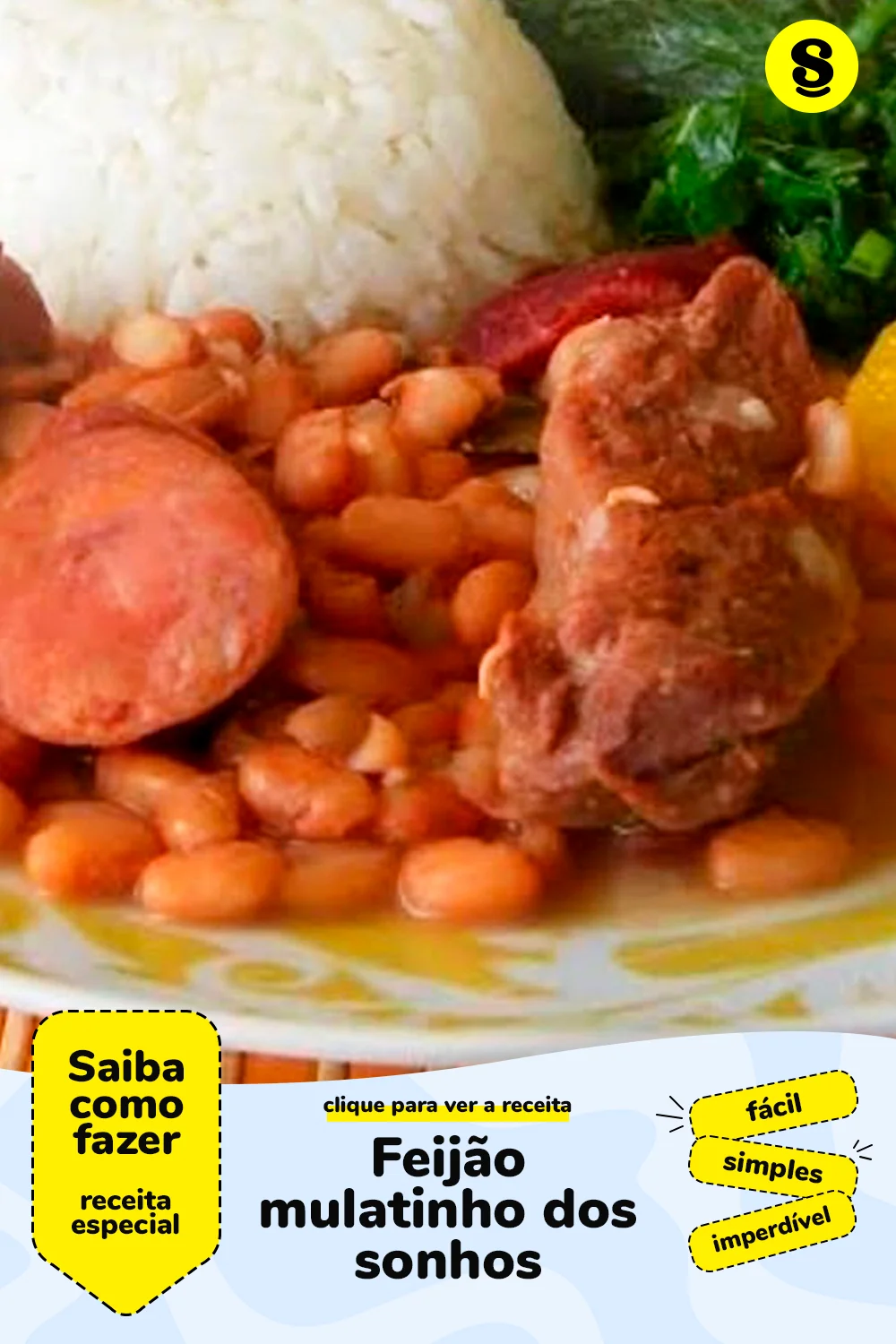 Receita de feijão mulatinho