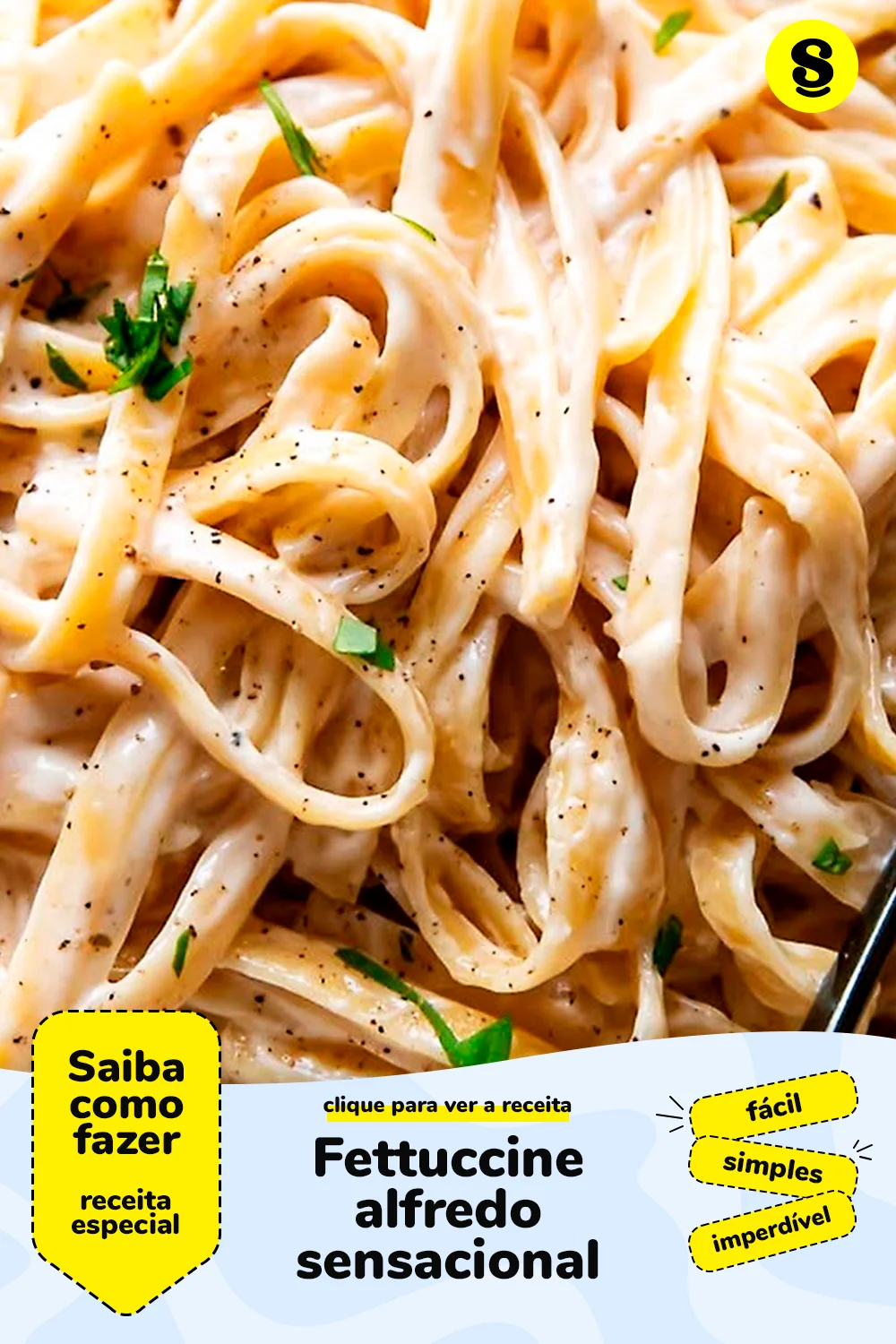 Receita de fettuccine alfredo