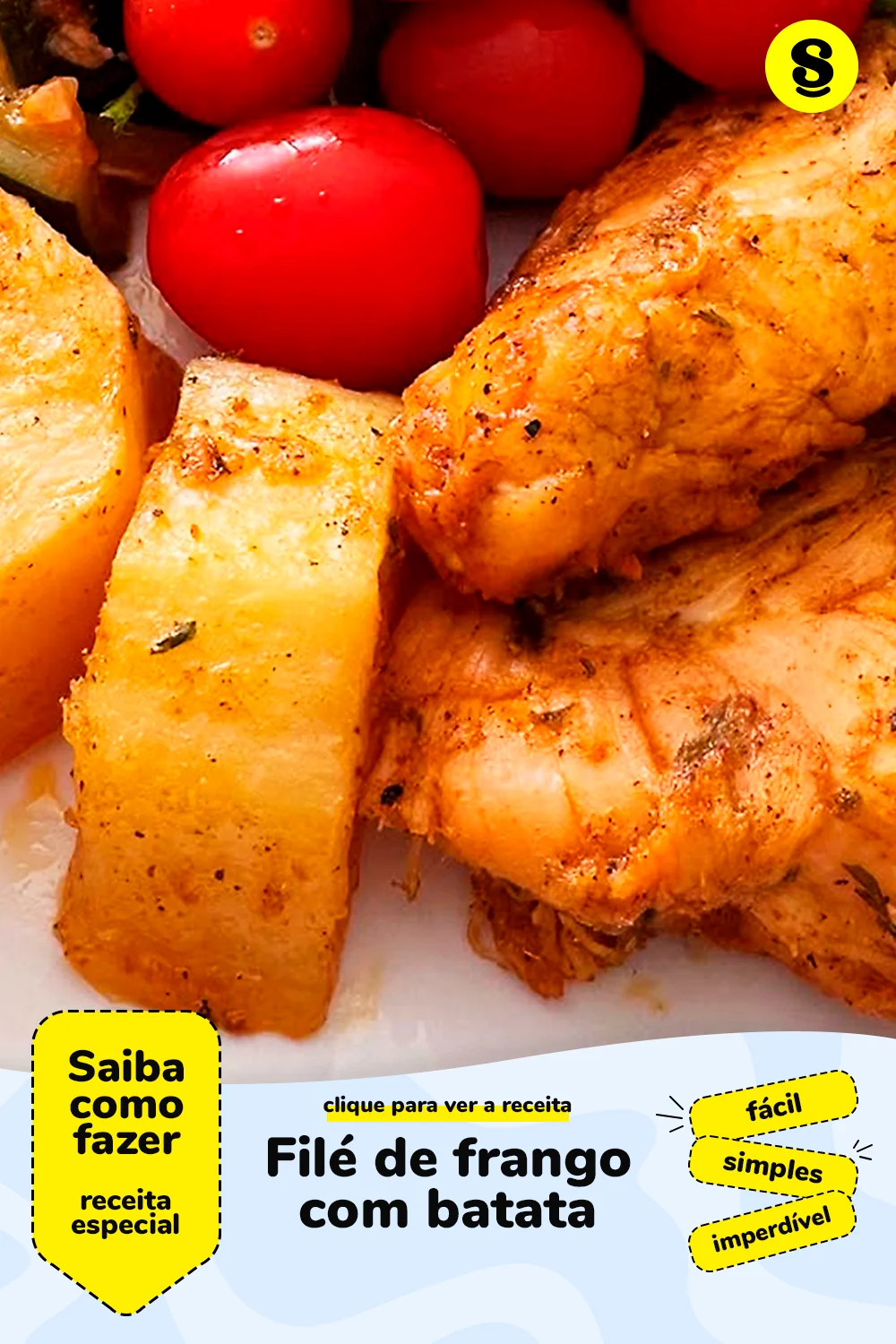 Receita de filé de frango com batata