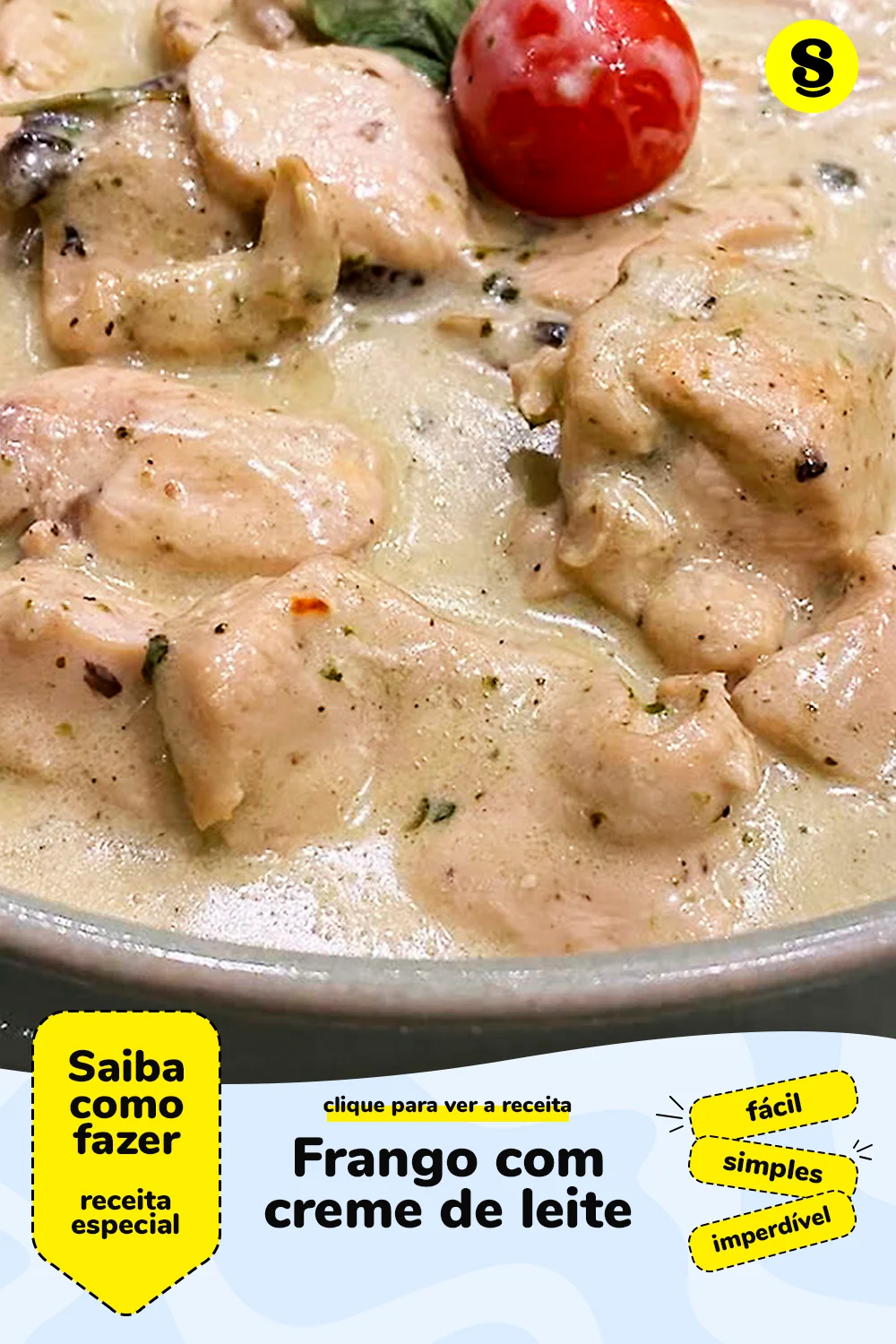 Receita de frango com creme de leite