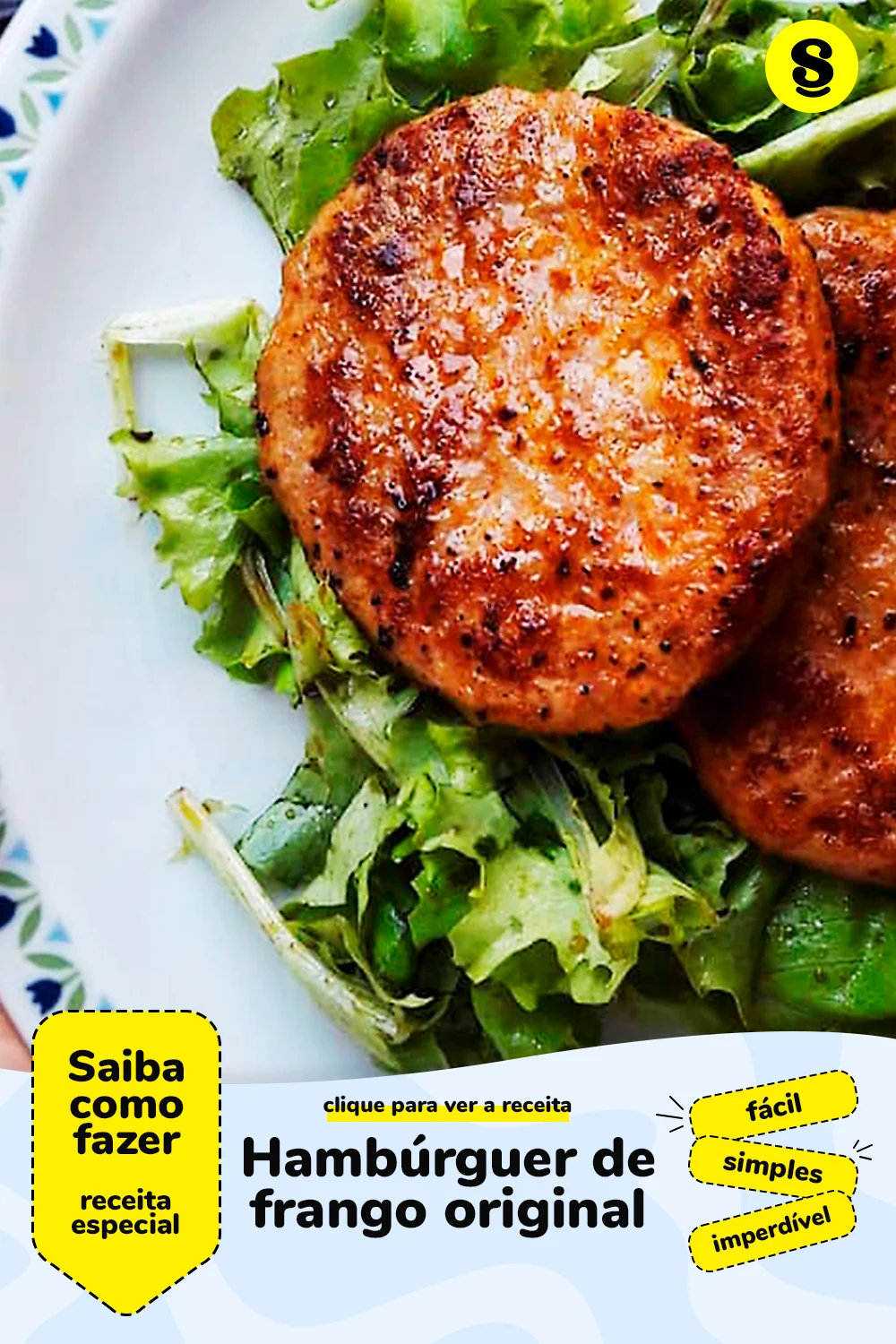 Receita de hambúrguer de frango