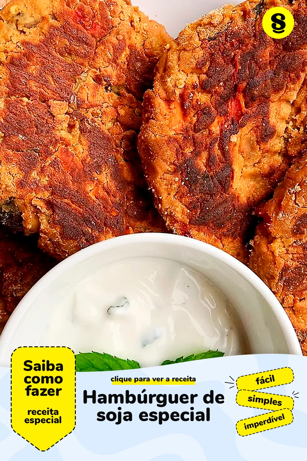 Receita de hambúrguer de soja