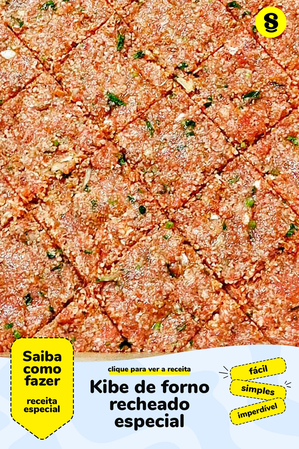 Receita de kibe de forno recheado