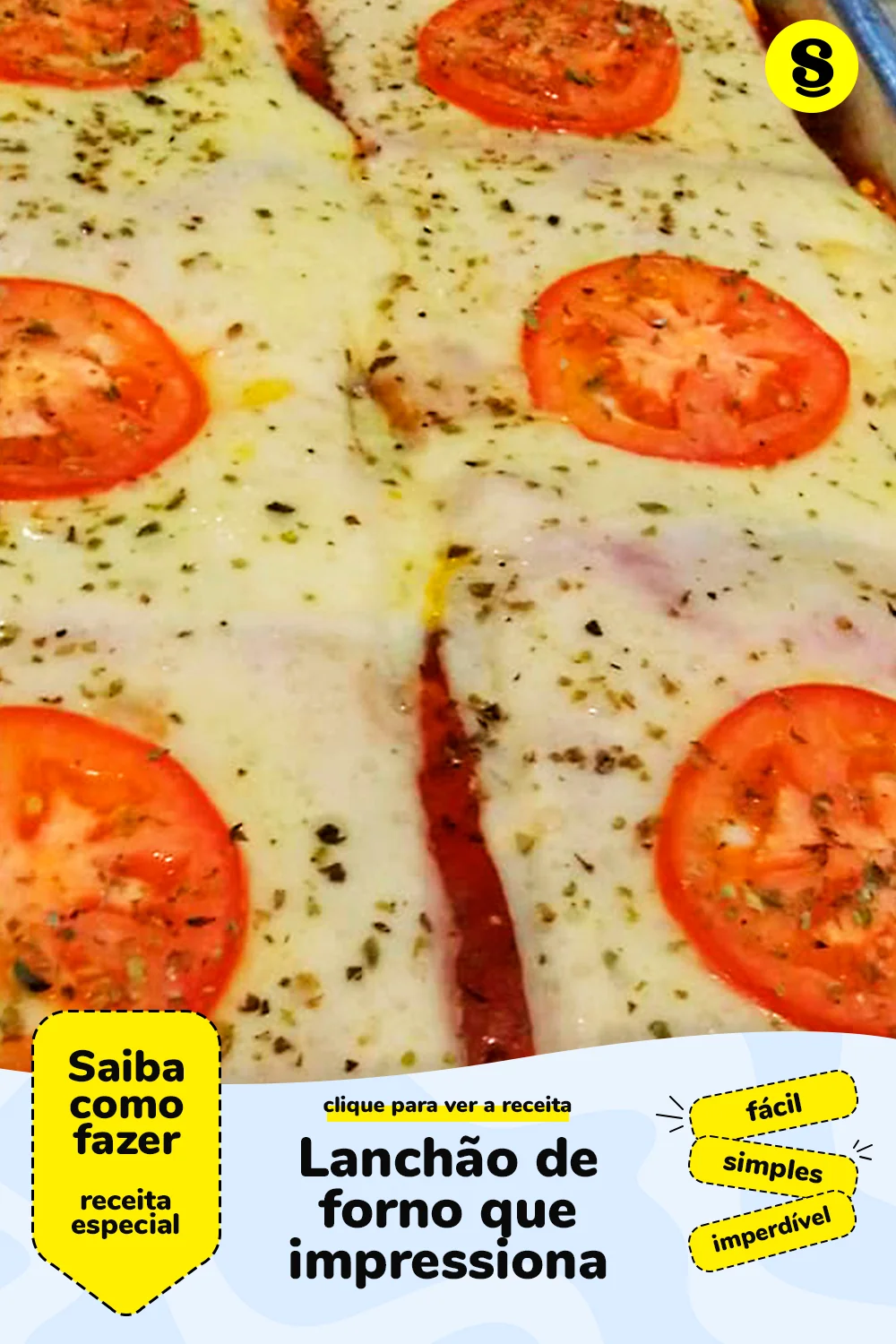 Receita de lanchão de forno