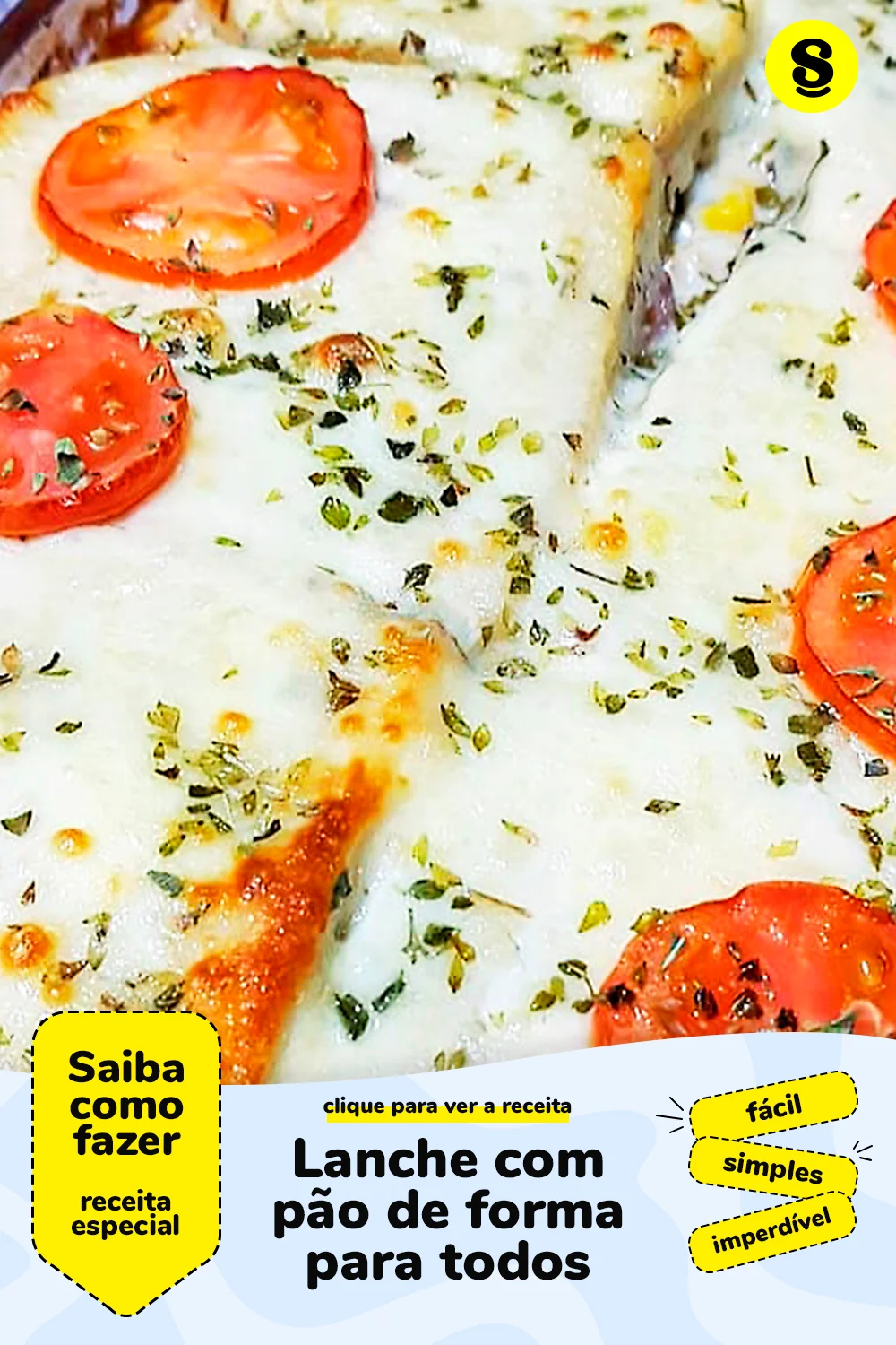 Receita de lanche com pão de forma