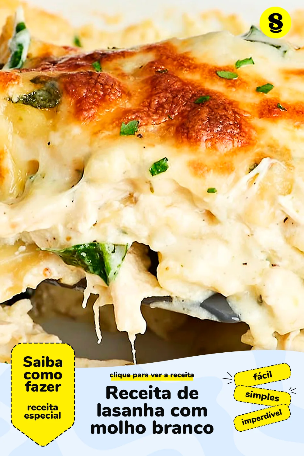 Receita de lasanha com molho branco