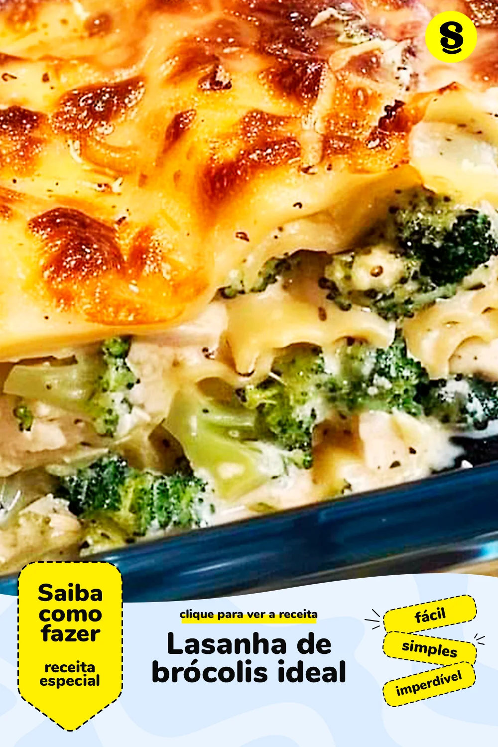 Receita de lasanha de brócolis