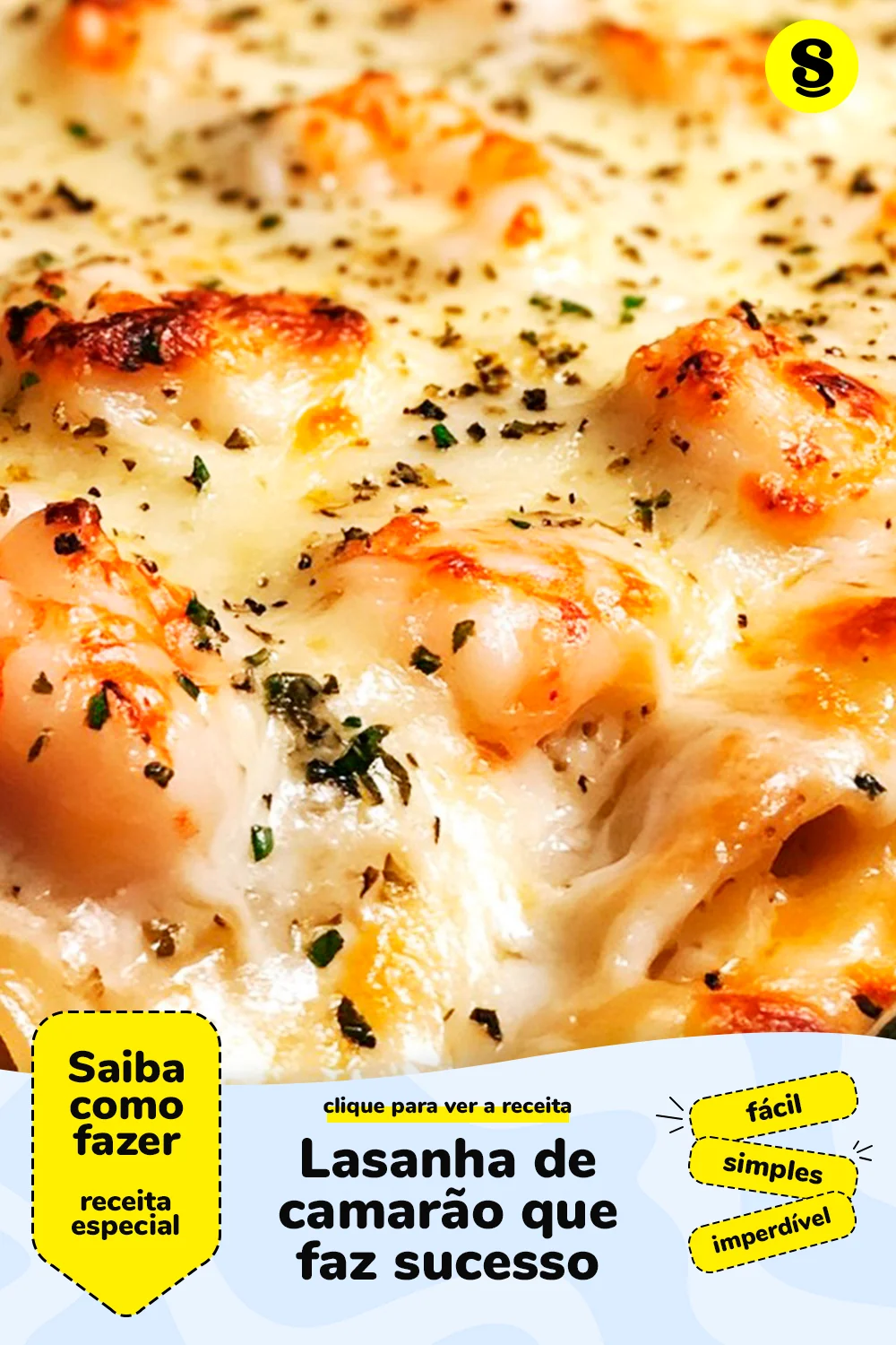 Receita de lasanha de camarão