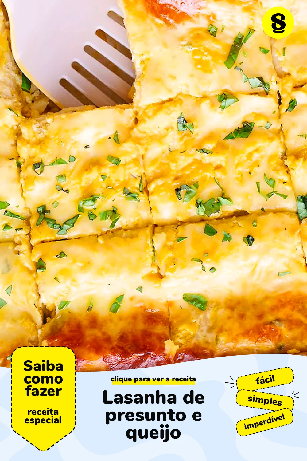 Receita de lasanha de presunto e queijo