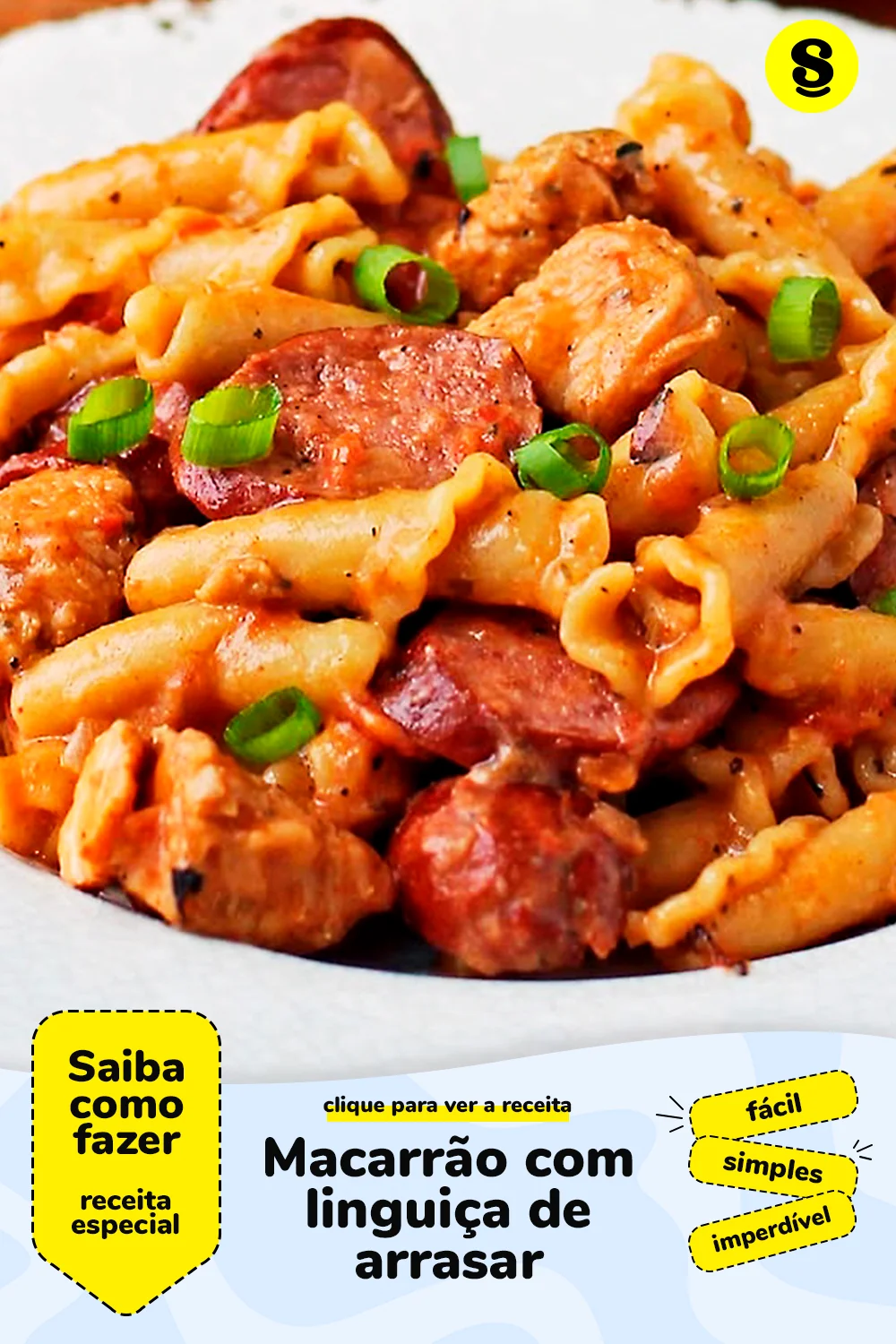 Receita de macarrão com linguiça