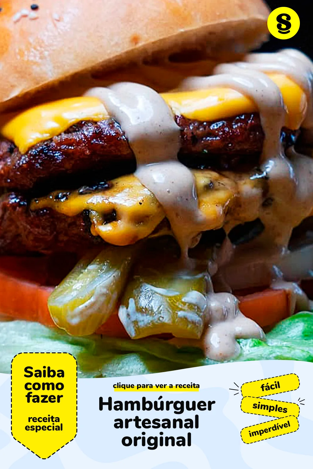 Receita de hambúrguer artesanal