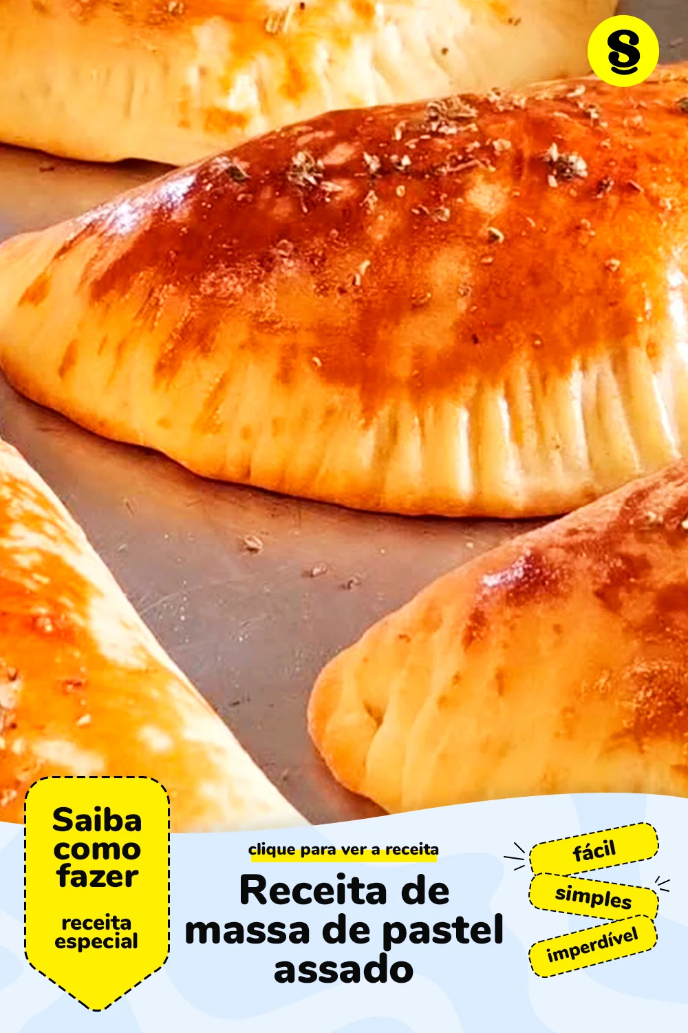 Receita de massa de pastel assado