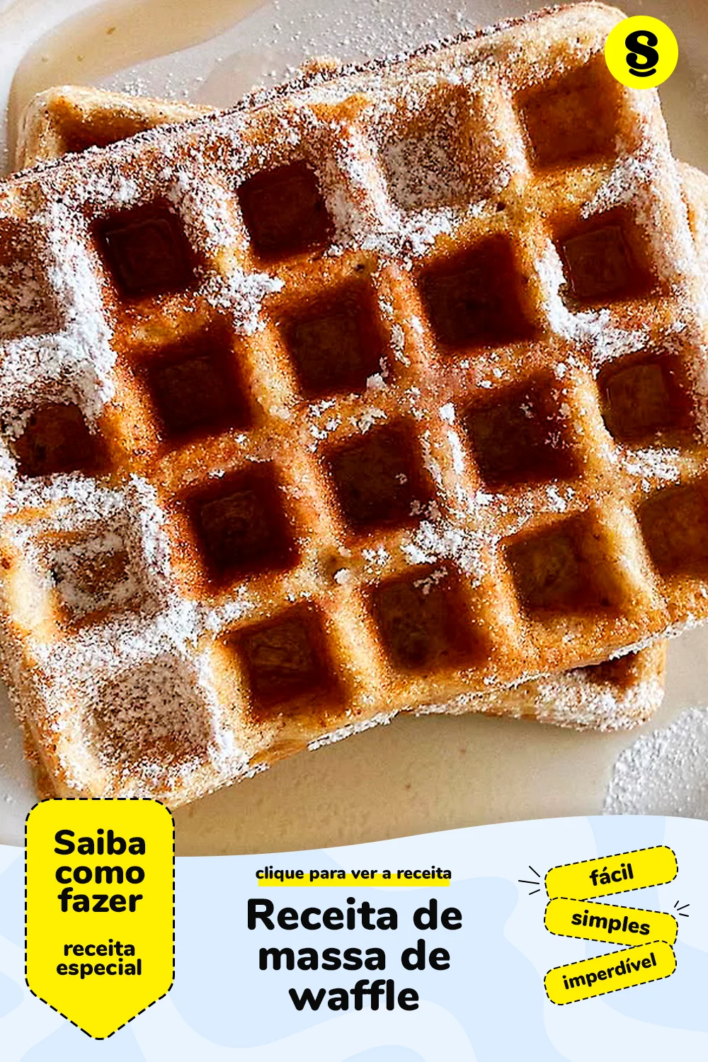Receita de massa de waffle
